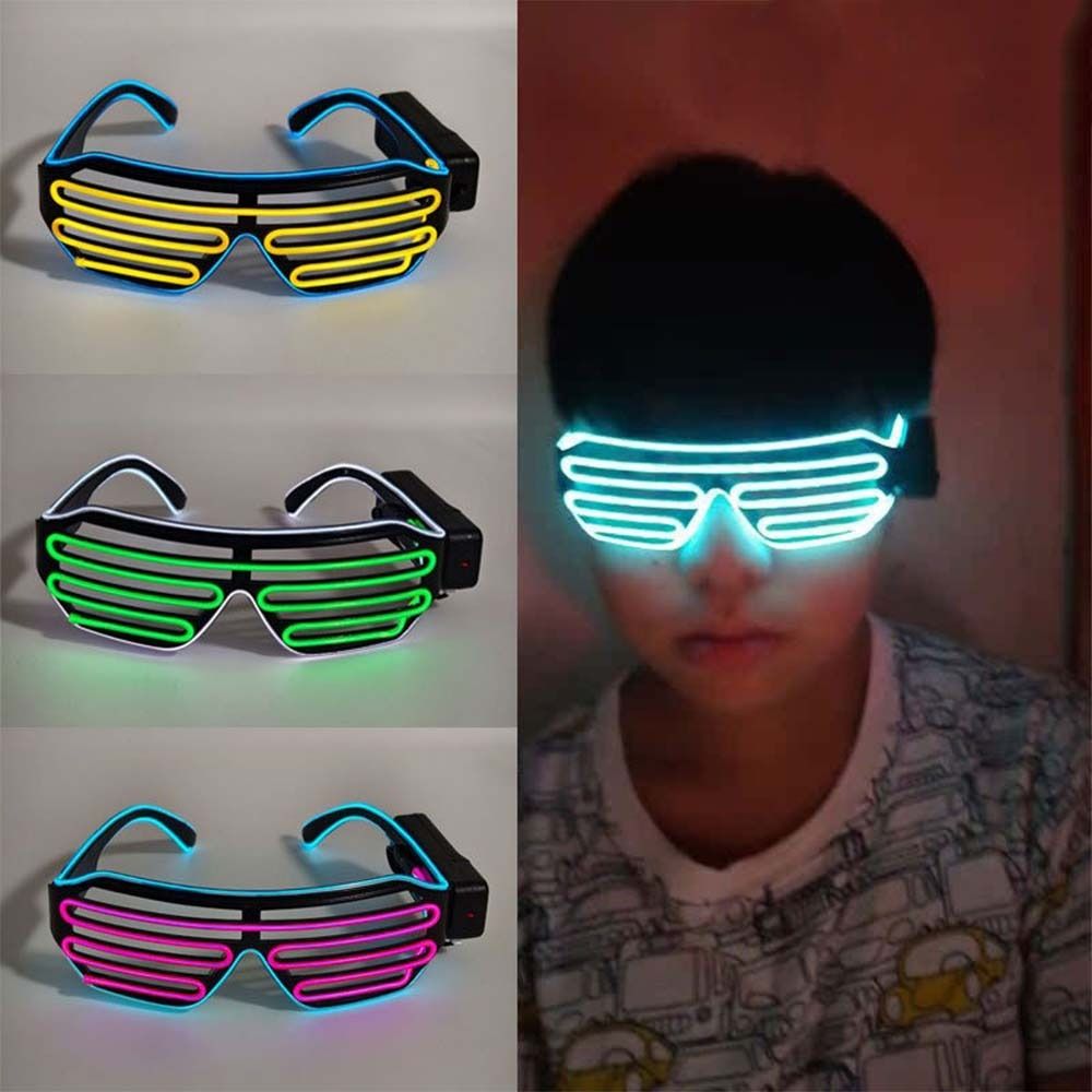 Glow In The Dark Party Glasses - Kabellose LED-Leuchtbrille Coole Bunte Neon-Brille Zweifarbige