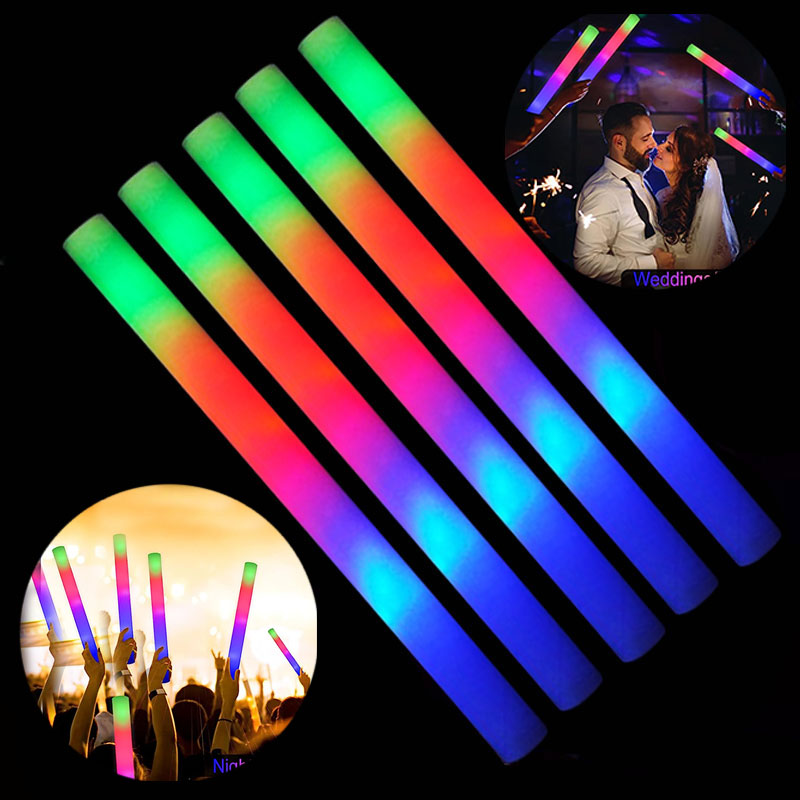 Flashing Led Foam Sticks Party - 30/60 Stück LED Glow Foam Stick
