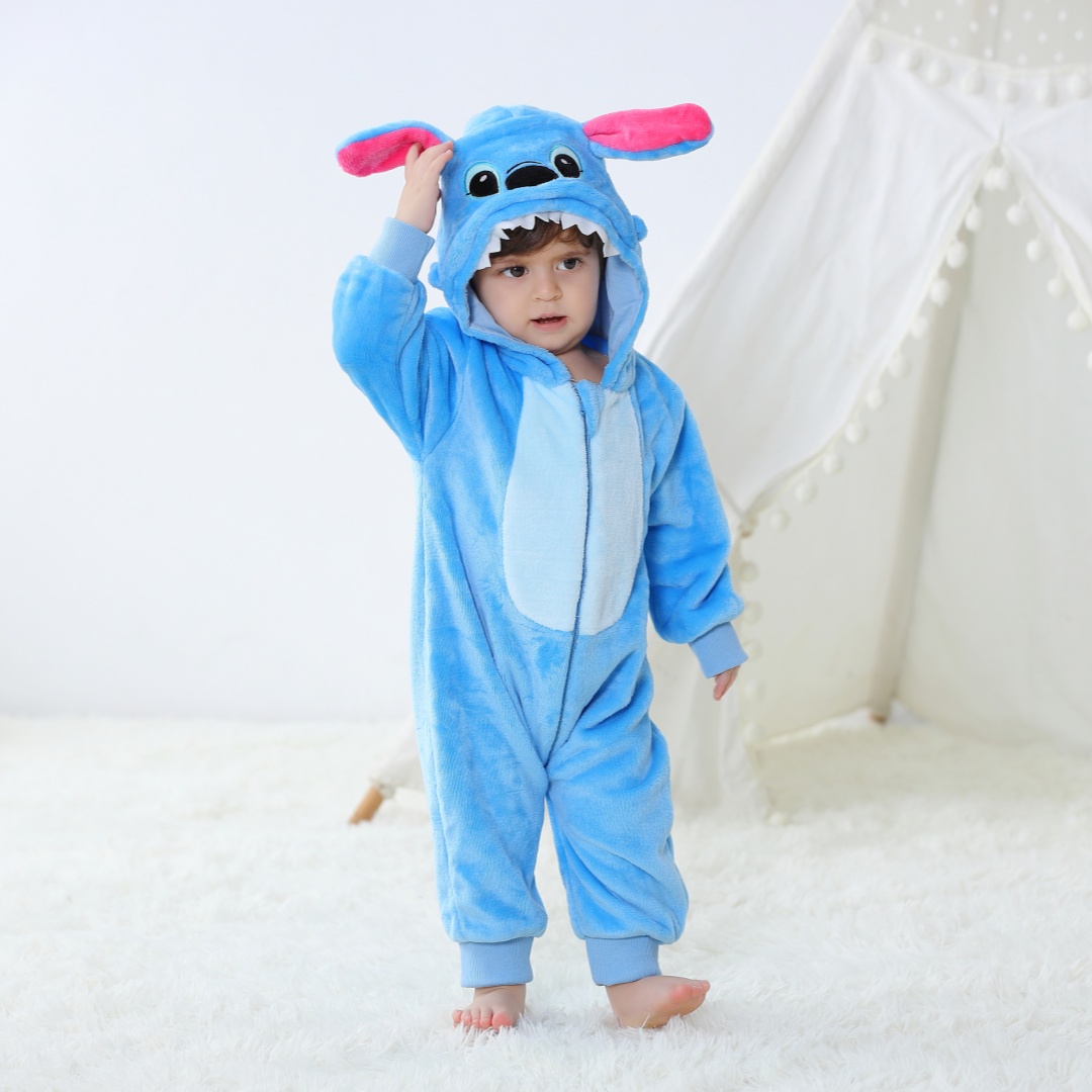 Spiderman Jumpsuit Kids - Baby Kigurumi Stich Cartoon Strampler Infant