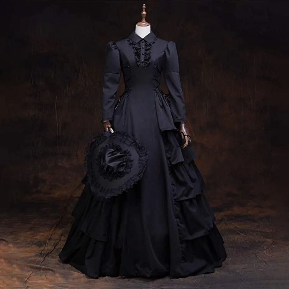 Medieval Renaissance Dress Women - Mittelalterliches viktorianisches Retro-Prinzessinnen-Cosplay-Kostüm für Damen, Halloween,