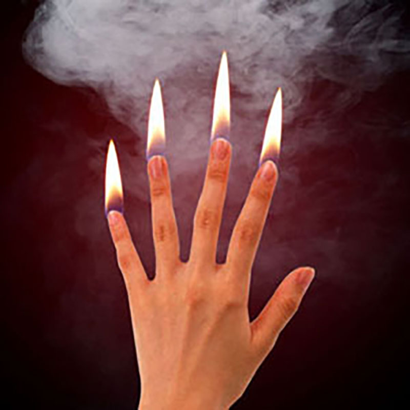 Thumb Tip Magic Trick Set - 4 Teile/satz Finger Feuer Zaubertricks Feuer