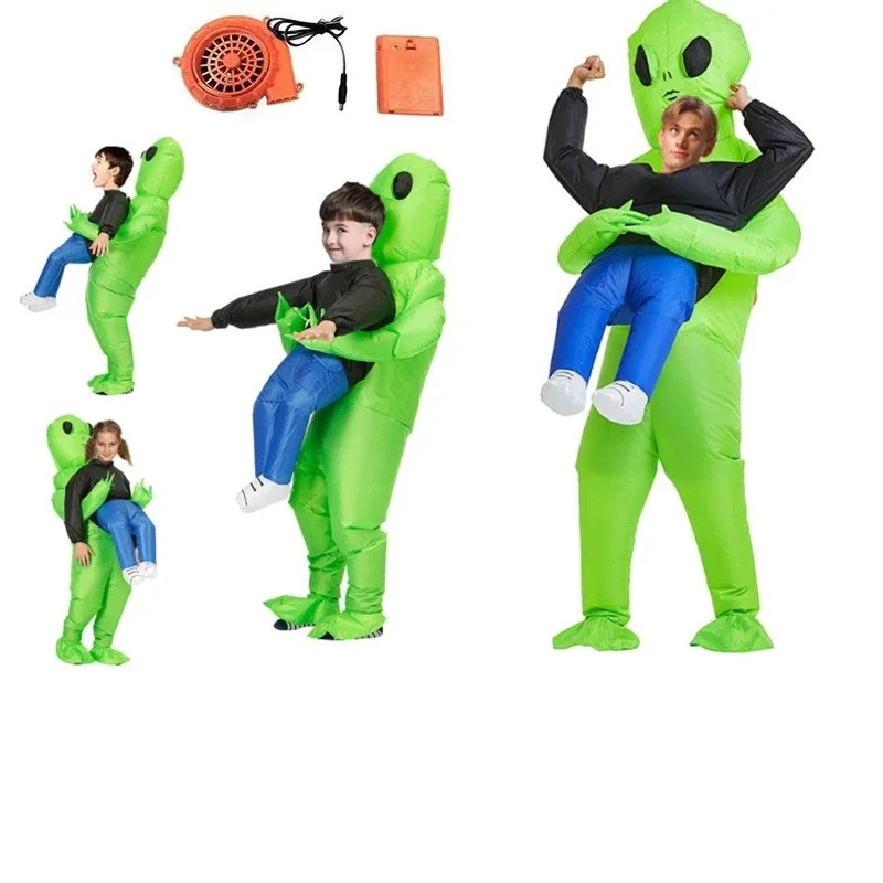 Inflatable Dinosaur Costume Adult - UND Monster Aufblasbare Cary Grün Alien