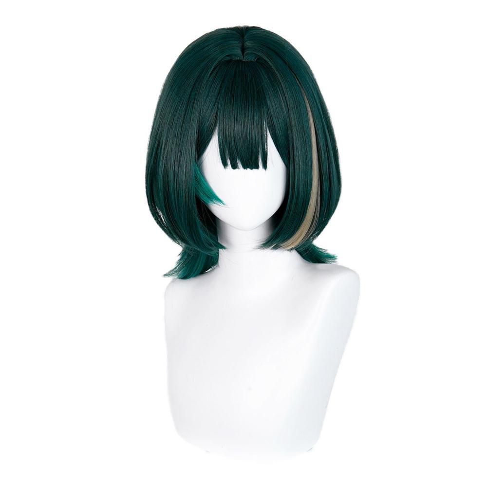 Anime Cosplay Wig Heat Resistant - Anime Nefer Cosplay Perücke Grüne Highlights