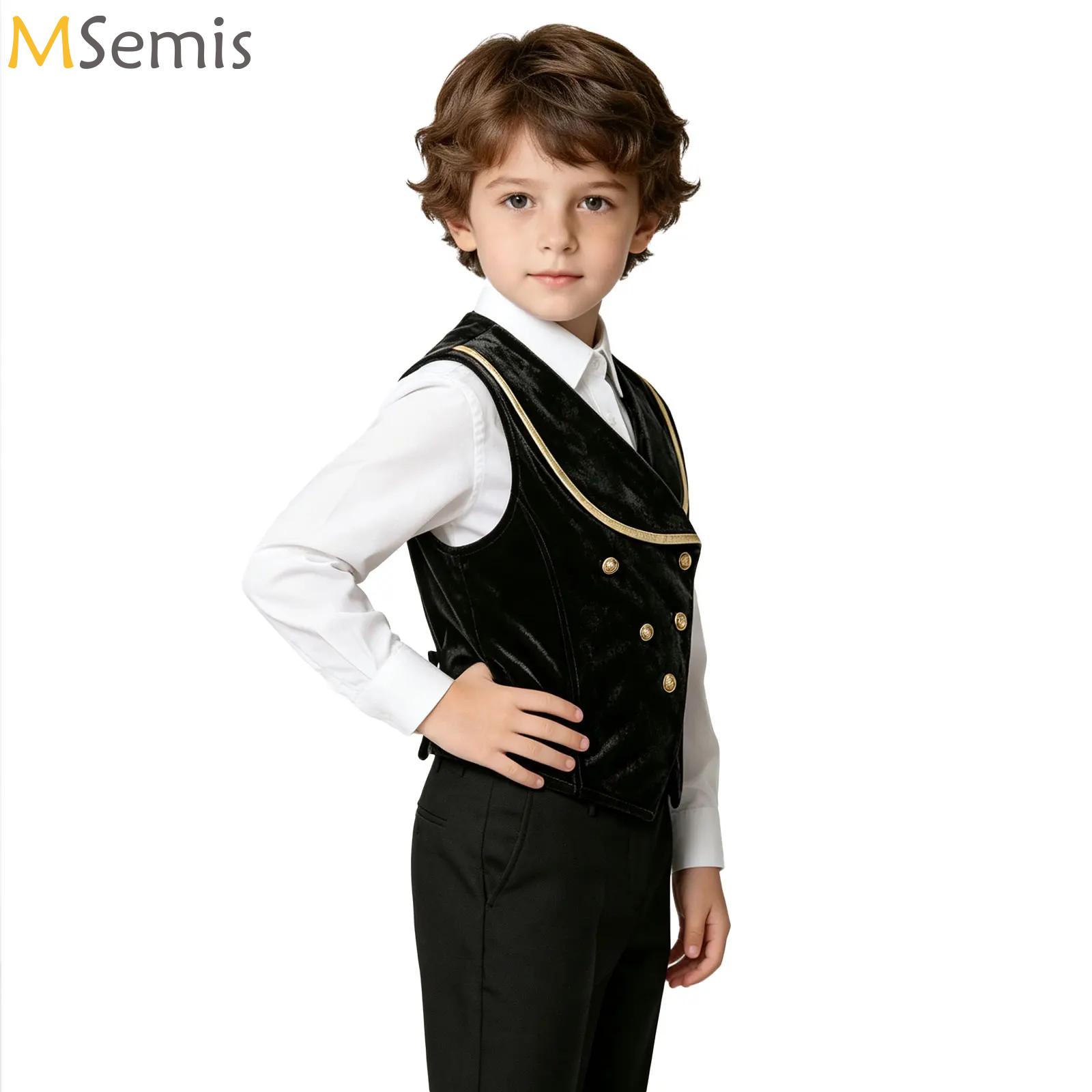 Costumes - Kinder Jungen Mittelalterliches Renaissance Viktorianisches Samt-Weste