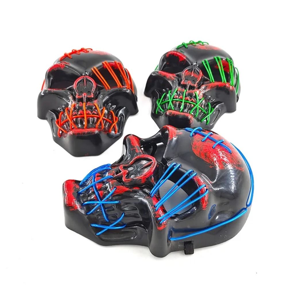 Gotische Halloween-Totenkopf-M – Led Purge Mask Halloween Bewertung und Preis