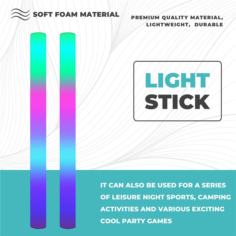 A68P-12 Stück leuchtende Schau – Flashing Led Foam Sticks Party Bewertung und Preis