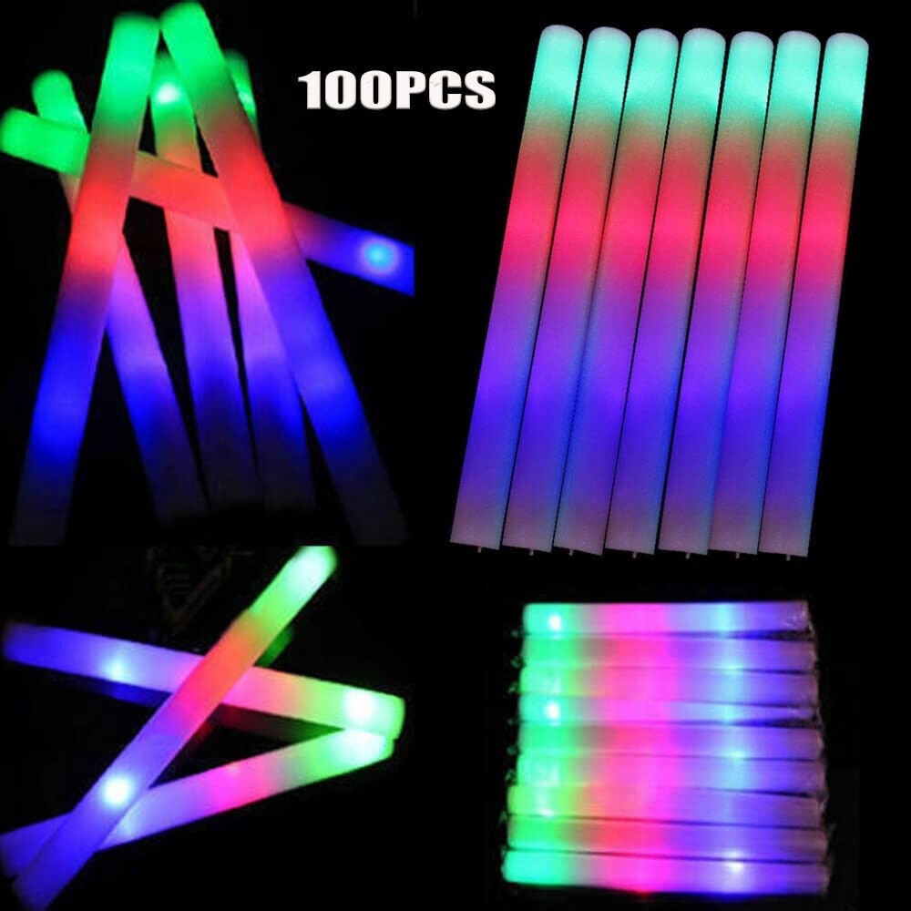 Leuchtstäbe im Großpack, 100 S – Flashing Led Foam Sticks Party Bewertung und Preis
