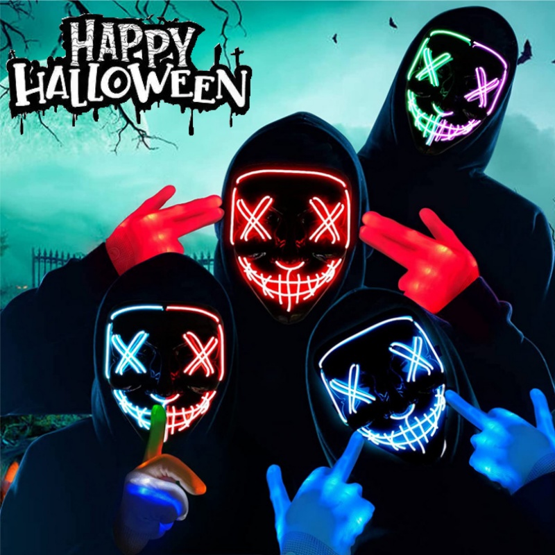 Gruselige Halloween Cosplay le – Led Purge Mask Halloween Bewertung und Preis