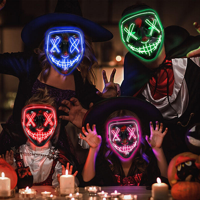 Gruselige Halloween Cosplay le – Led Purge Mask Halloween Bewertung und Preis
