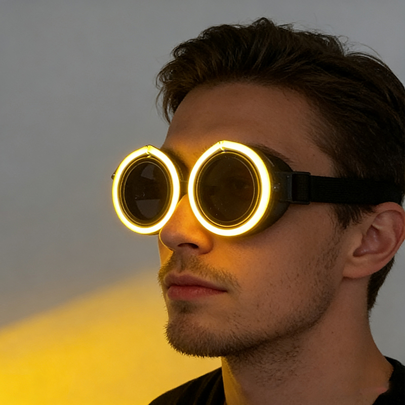 Neu eingetroffene runde LED-Le – Glow In The Dark Party Glasses Bewertung und Preis