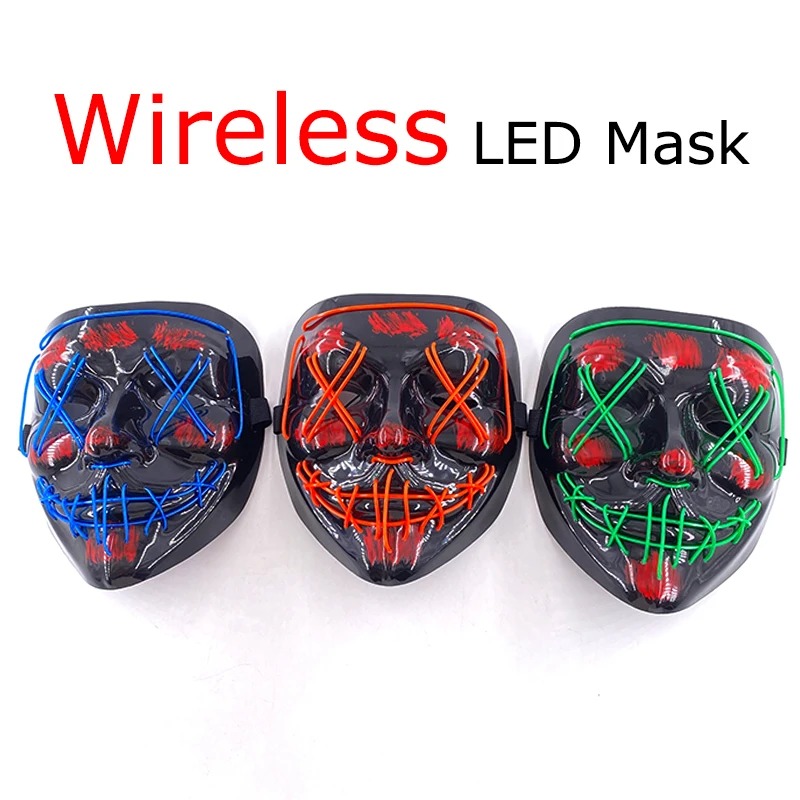 Kabellose Neon-LED-Purge-Maske – Led Purge Mask Halloween Bewertung und Preis