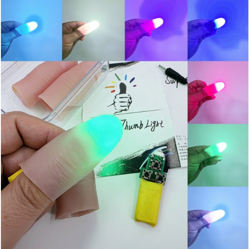 7-Farben-Lichtpaar-Set zum Auf – Thumb Tip Magic Trick Set Bewertung und Preis