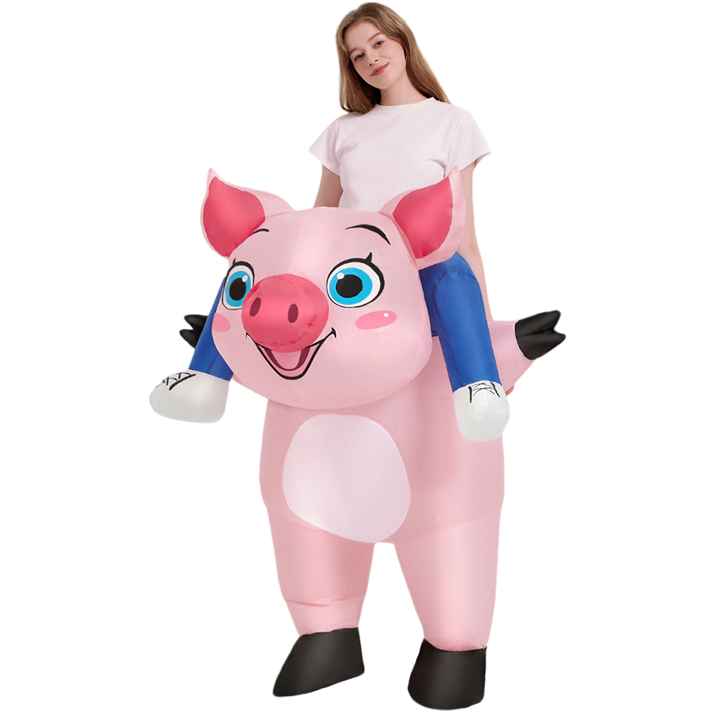 Neues rosa aufblasbares Schwei – Inflatable Dinosaur Costume Adult Bewertung und Preis