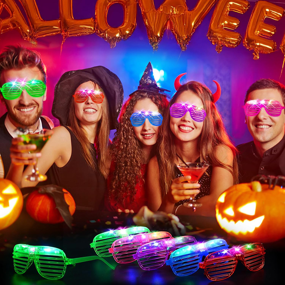 LED-Brille, 6 Neonfarben, leuc – Glow In The Dark Party Glasses Bewertung und Preis