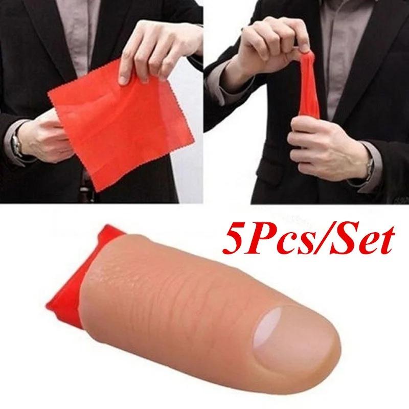 5 Teile/satz Gefälscht Weiche  – Thumb Tip Magic Trick Set Bewertung und Preis
