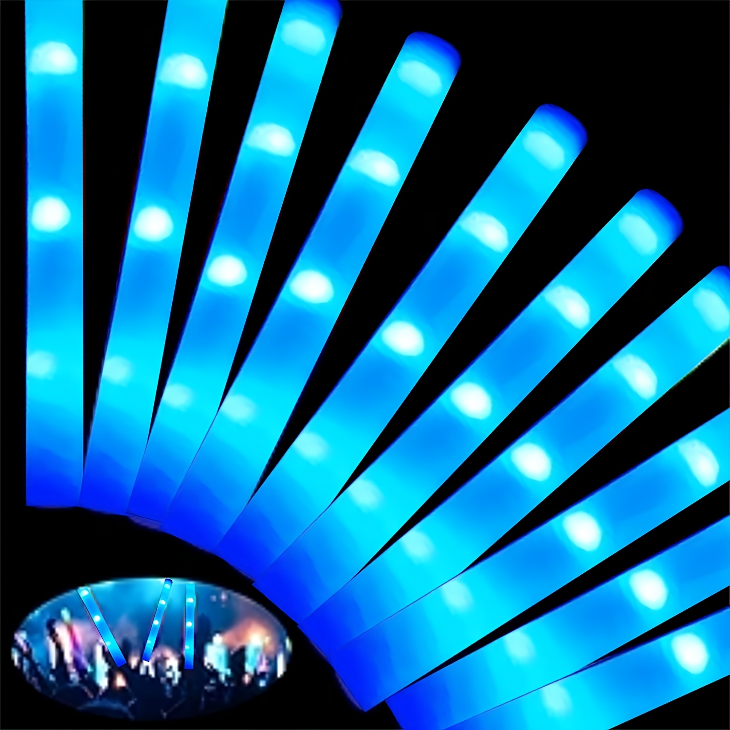 30 Stück Blaue LED-Leuchtstäbe – Flashing Led Foam Sticks Party Bewertung und Preis