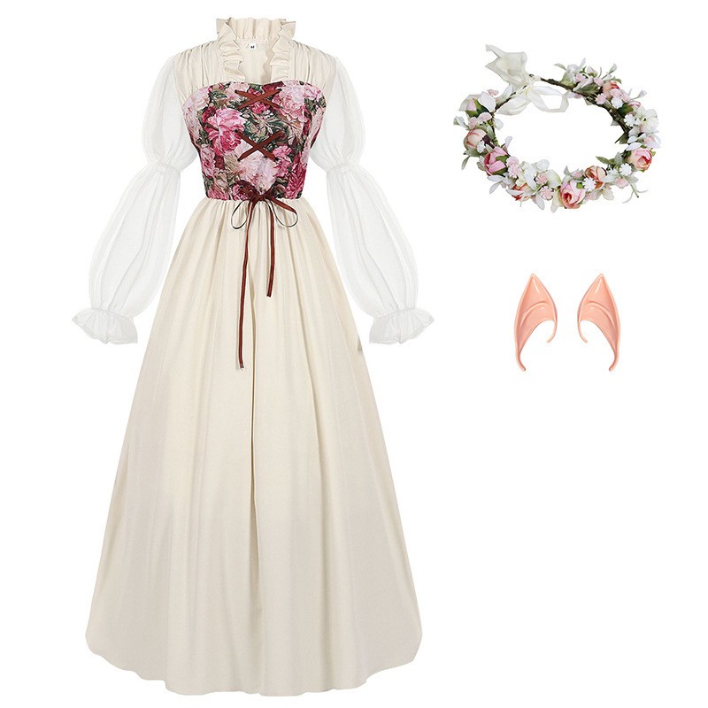 Korsett-Kleid im Renaissance-S – Medieval Renaissance Dress Women Bewertung und Preis