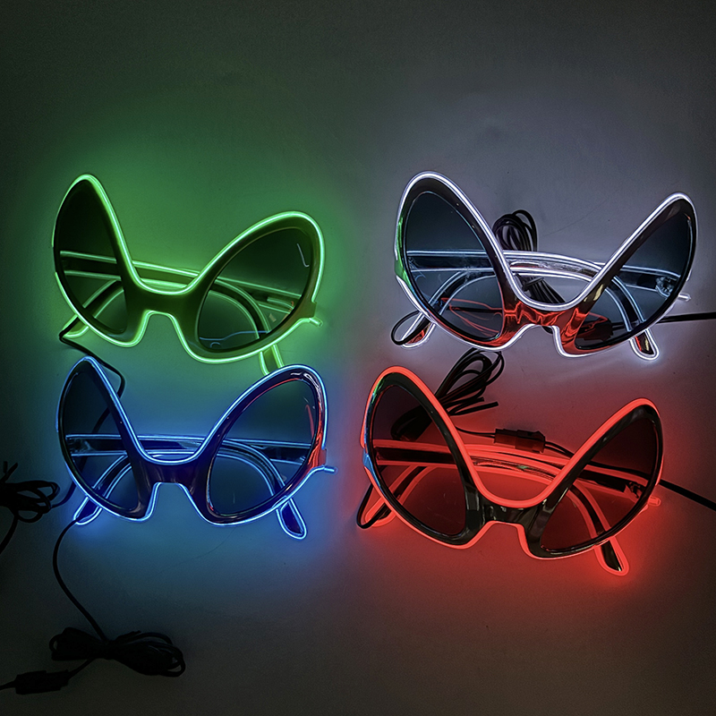 Coole leuchtende LED-Alien-Bri – Glow In The Dark Party Glasses Bewertung und Preis