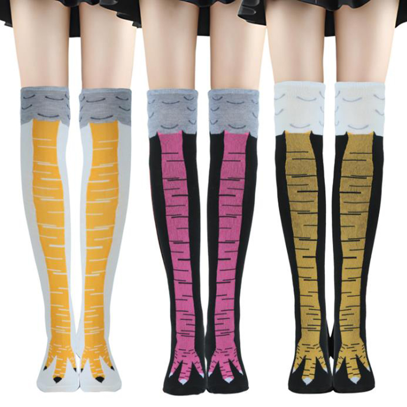 1-4 Paar Damen Kniestrümpfe, t – Funny Chicken Leg Socks Bewertung und Preis