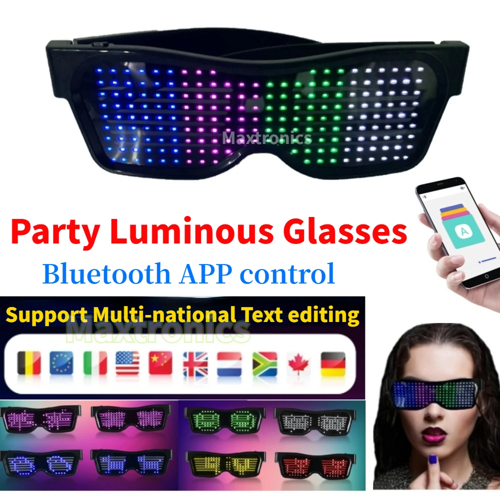 Mehrsprachige LED-Brille, Blue – Glow In The Dark Party Glasses Bewertung und Preis